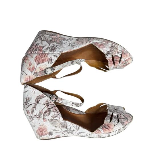 Gentle Souls Wedge Sandals Women 10 Pink Floral Spring - Picture 6 of 7
